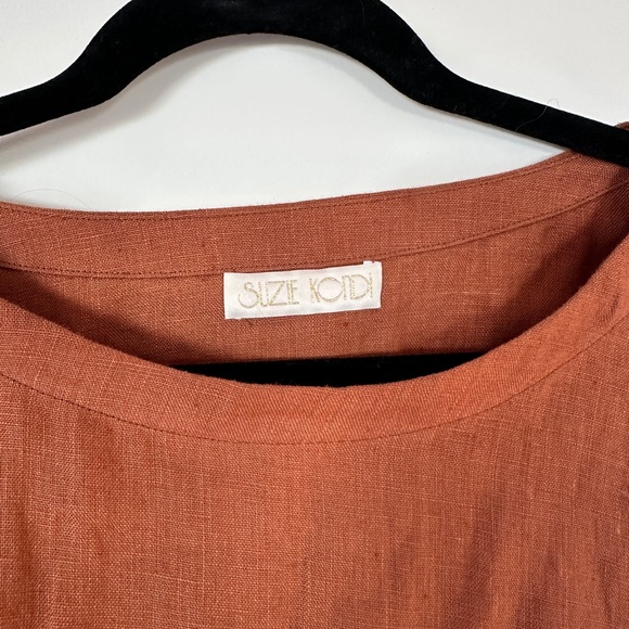 Suzie‎ Kondi Linen Safari Top/Kyria Skirt *Set* M/L *Rust* 🟫🟧 - Picture 9 of 10
